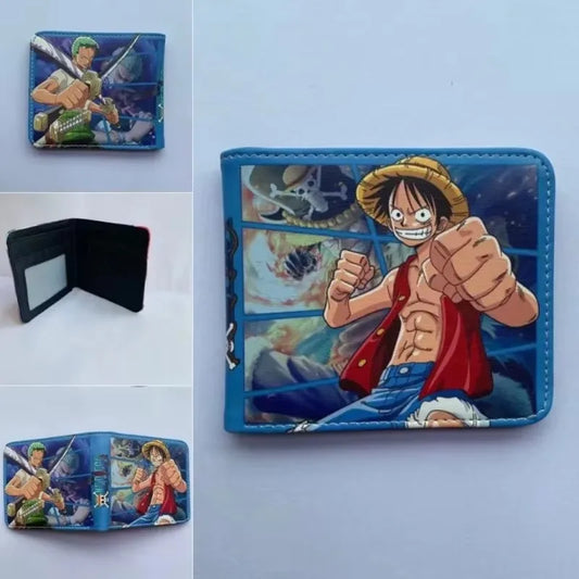 Anime One Piece Monkey D Luffy Roronoa Zoro Stylish and Simple Foldable Wallet Student Coin Purse Cute Things for Girls