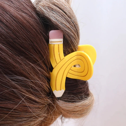 1Pcs Colored Pencil Hair Clips Back To School Season Stationery Accessories Funny Hair Jewelry Gifts Teacher Student Girl