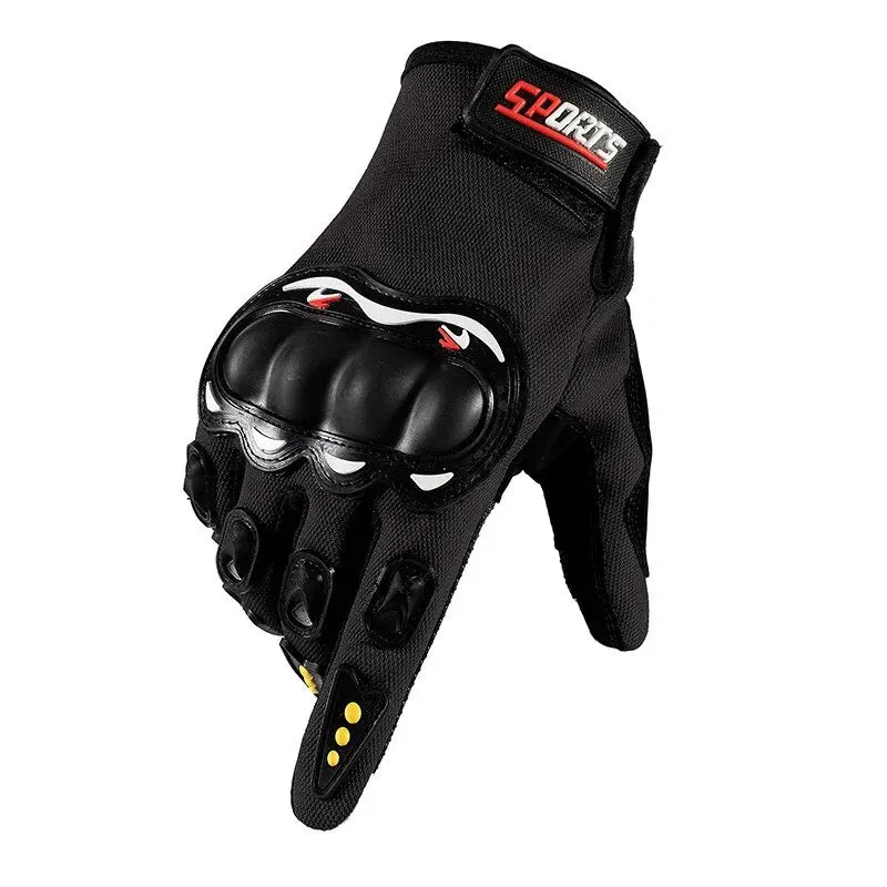 Full-finger Motorcycle Gloves Men Touch Screen Outdoor Off-road Sports Cycling Motorcycle Finger Gloves - Black