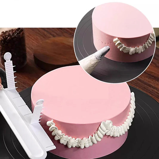 1 set Fondant Cake Arc Decorating Aid Fondant Tool Rim Scale Baking Ruler Sugarcraft Lace DIY Bakeware Tableware Kitchen Tool