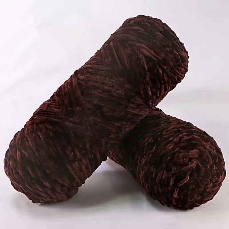 DIY 100% Polyester Velvet Yarn Amigurumi Accessories Dolphin Baby Plush Yarn Soft Chenille Yarn for Knitting 1 Skein 100g 130