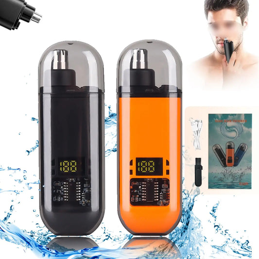 Suitable for men, USB charging nose and ear hair trimmer portable electric nose hair clipper, mini compact design, quick char
