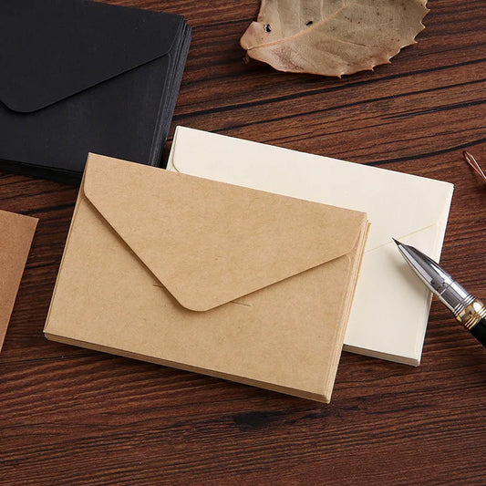 20/50/100PCS Classical Mini Paper Window Envelopes - Wedding Invitation, Gift Envelopes, Birthday Party Greeting Card Envelop