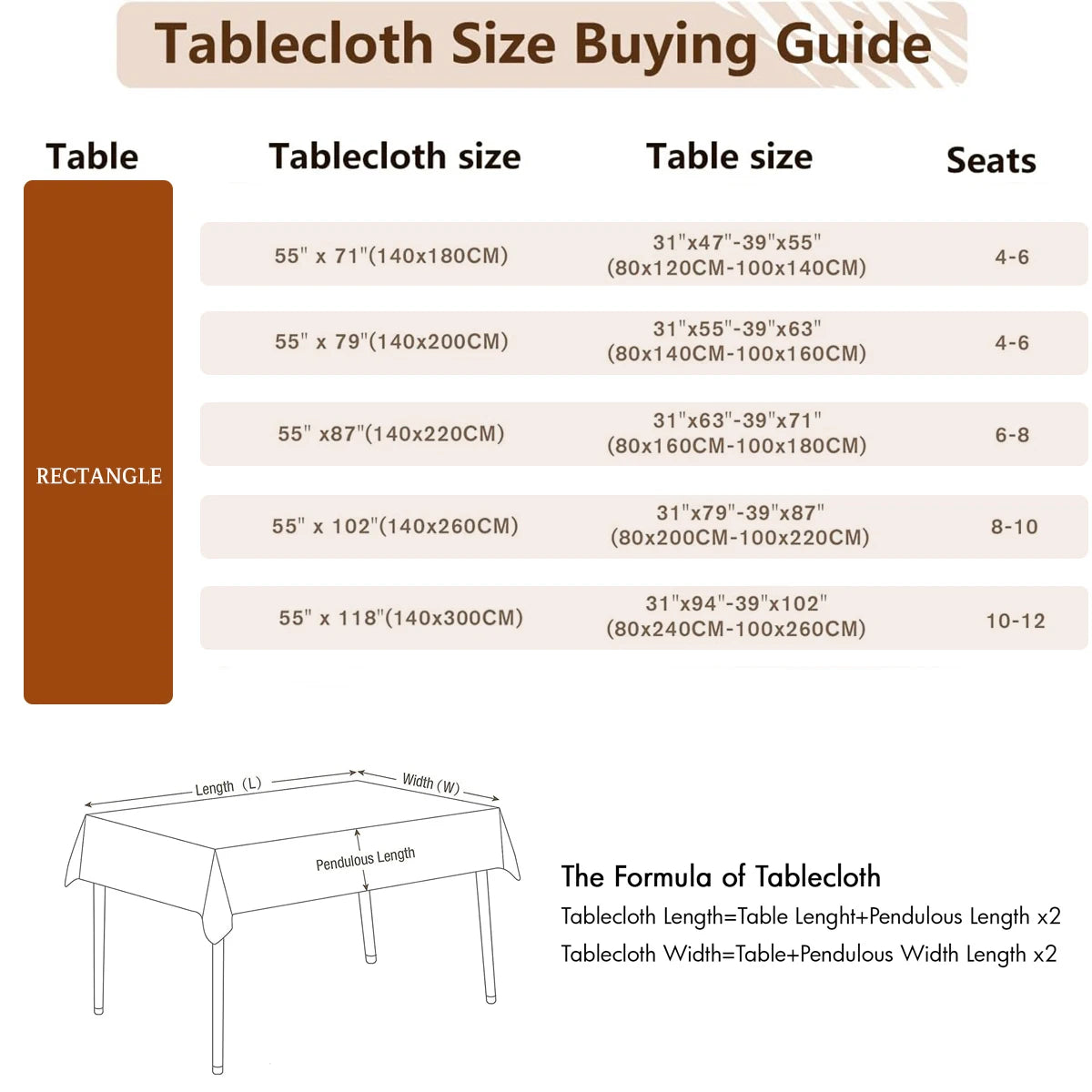Battilo Linen Cotton Tablecloth Round Rectangular Table Cloth Square Table Cover for Dining Coffee Table Kitchen Room Decor