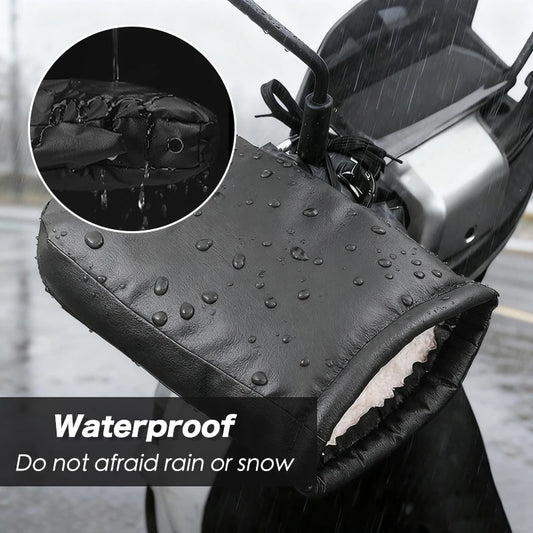 Motorcycle Handlebar Muffs Windproof Winter Mitts Warmer Gloves Waterproof Handmuffs Bicycle Handle Cover Hand Warm Motor Bik