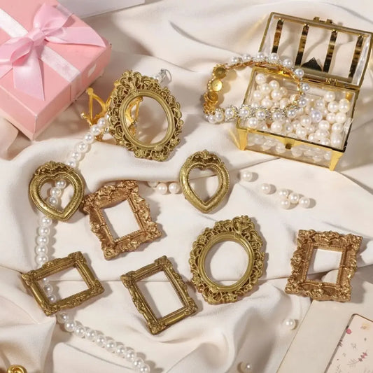 Vintage Resin DIY Shadow Box Frame Gold DIY Memory Display Frames Mini Photo Frames Gifts