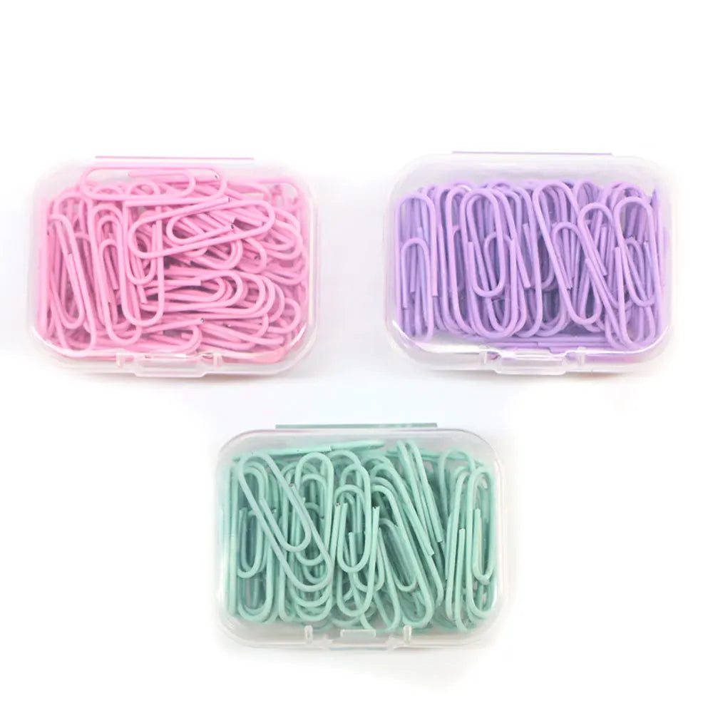 160 pcs Color paper clips office supplies paper clip large file bookmark paper clip organizer stationery stainless steel - 18