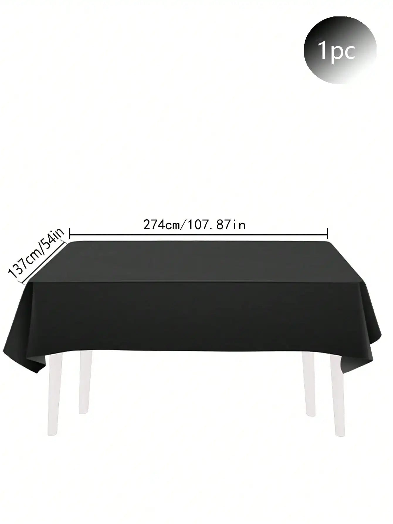 137x274cm Disposable Solid Color Tablecloth Birthday Party Wedding Christmas Table Cover Wipe Covers Rectangle Desk Cloth Dec