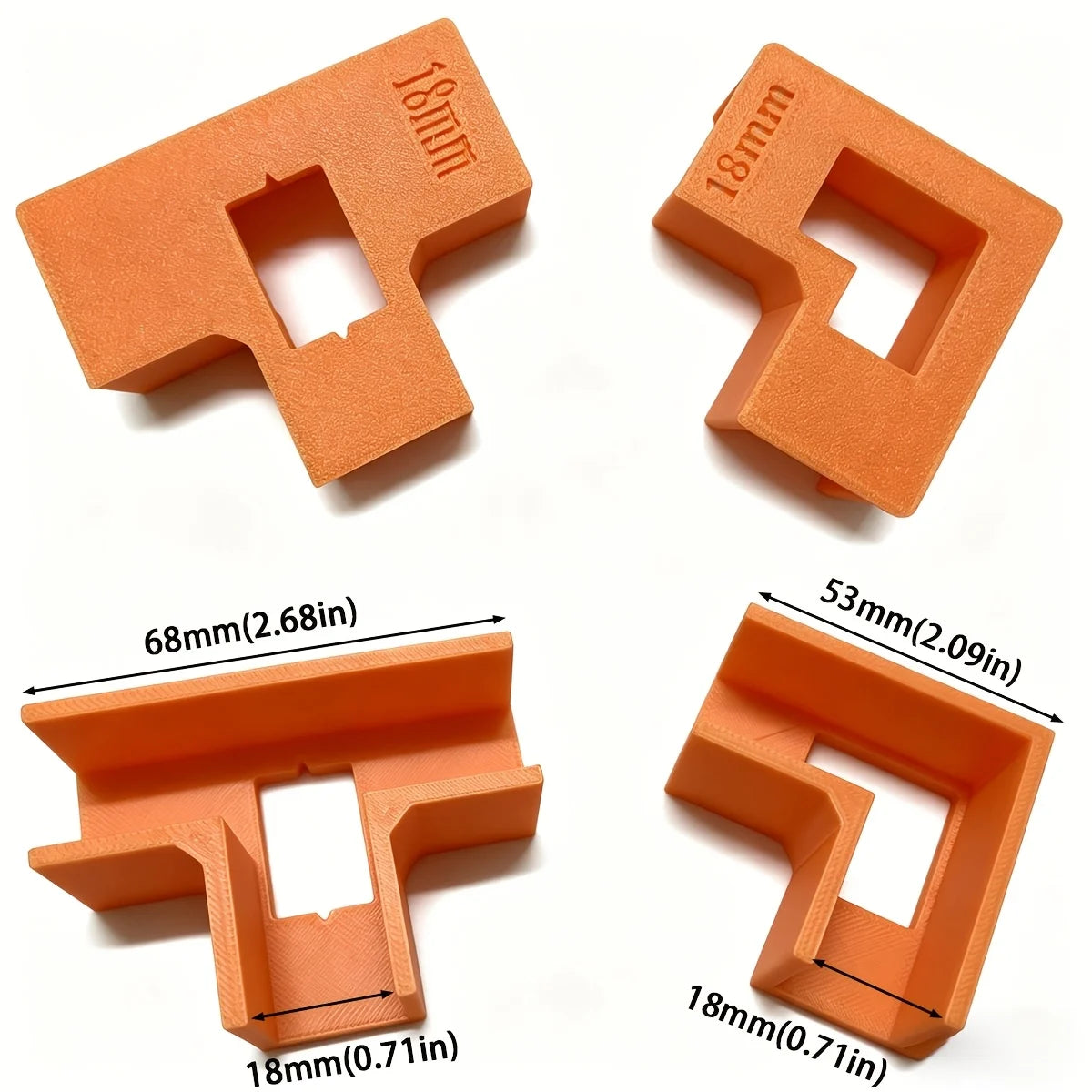 4Pcs 90-Degree Right Angle Clamps and T-Shaped Shelf Brackets, Specifically for 18mm Laminated Boards, Cabinet Corner Bracket