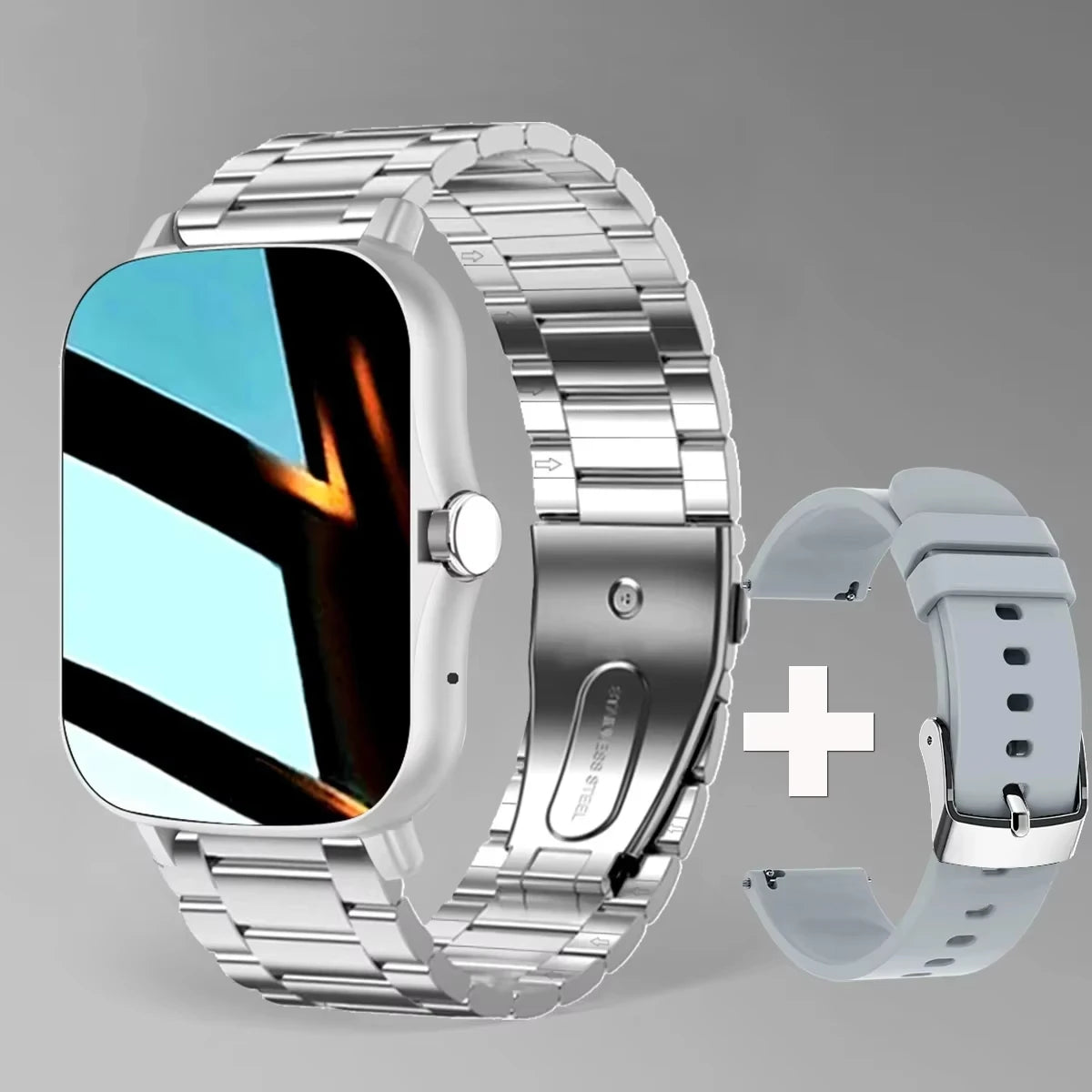 LAXASFIT 2025 New Smart Watch for Men Women Gift Full Touch Screen Sports Fitness Watch Bluetooth Call Digital Smartwatch - S