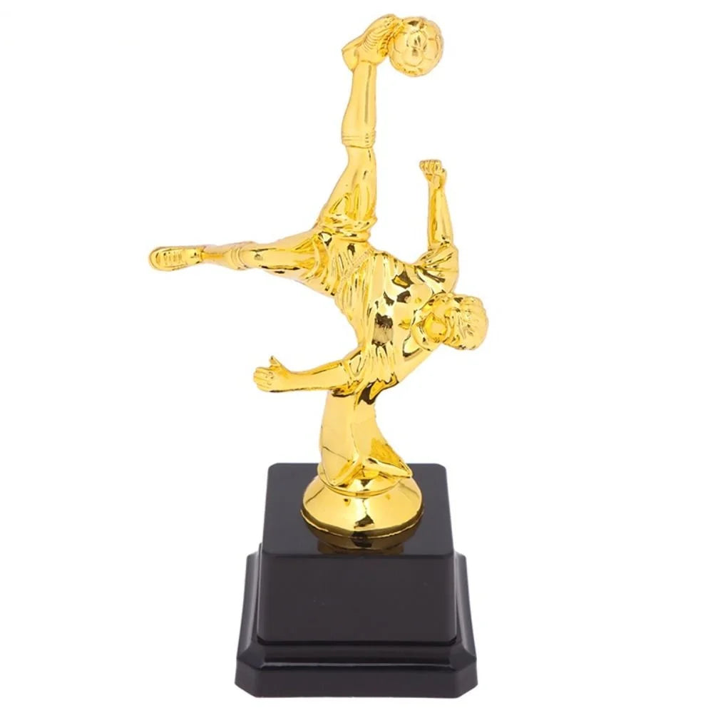 Children's Gold Trophy Awards Football Plastic Model Craft Souvenirs Competition Soccer School Rewarding Supply Small Prize C