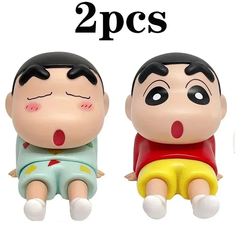 Cute New Crayon Figure Anime Phone Holder&& Cartoon Figure Desktop Ornaments Cute Doll Support&& for Watching TV Decorations&