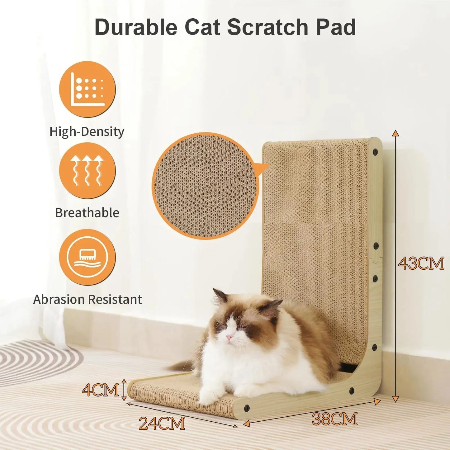 Scraper for Cats Cardboard Large/Small L-shape Wear-resistant Scratch-resistant Cat Scratching Post Cat Toy Pets Cat Accessor