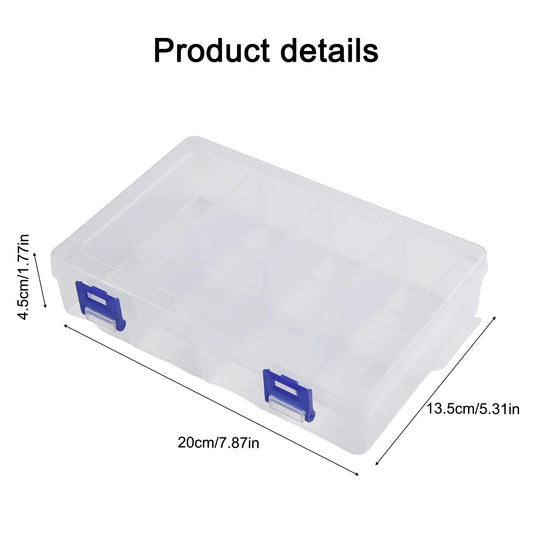 Tools Storage Box Adjustable 8Grids Compartment Plastic Storage Box Screw Holder Case Organizer 20*13.5*4.5cm Pill Hardware T