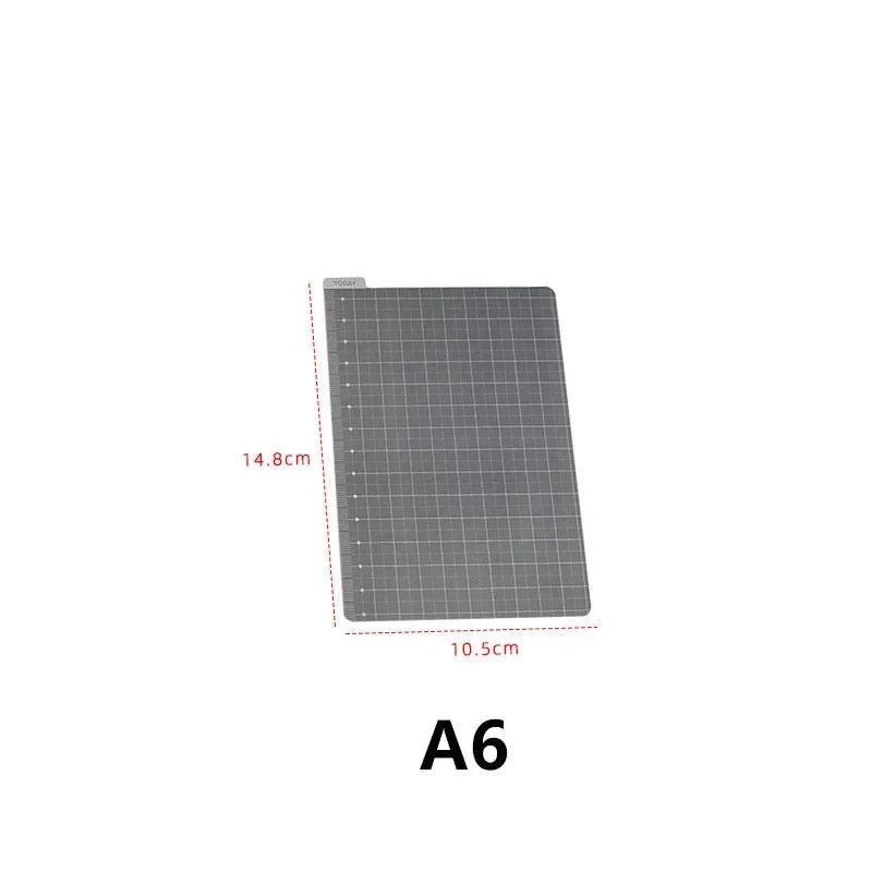 A5 A6 Writing Mat Board Based Plate Ruler for Midori Hobo Notebook Journal Planner School Office Supplies Stationery - A6 Gra