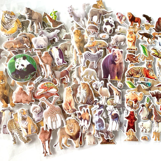 10 Sheets 3D Puffy Stickers Animals Bulk Stickers Scrapbook Decoration Birthday New Year Christmas Gifts for Kids Boys Girls