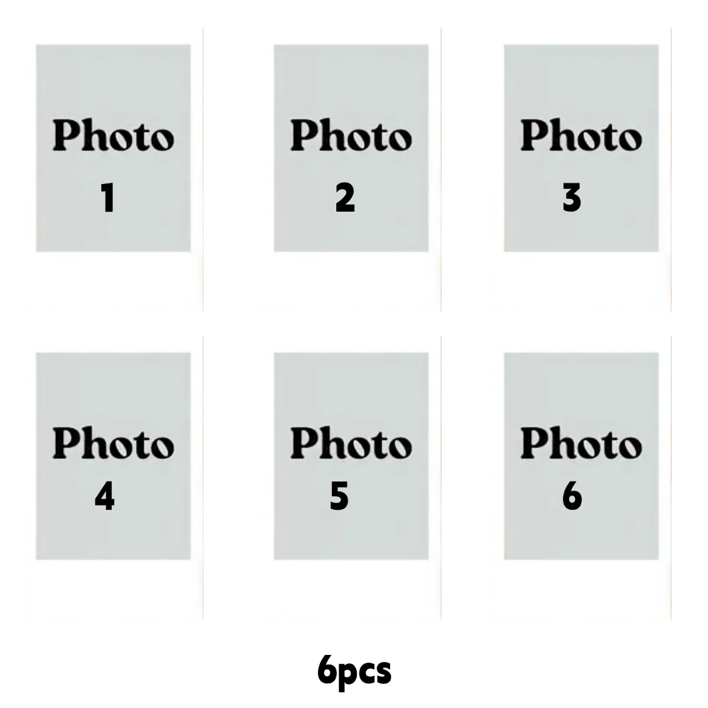 3.5Inch (6 Photos) Personalized Photo Printing-Customize Album Style with Your Own Photos, DIY Instant Photo Gifts