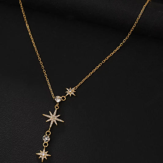 Lariat Gold Necklace for Women, Dainty Long Necklace Gold/Silver Plated Y-Shaped Pendant Necklace, Trendy Drop Necklaces Simp