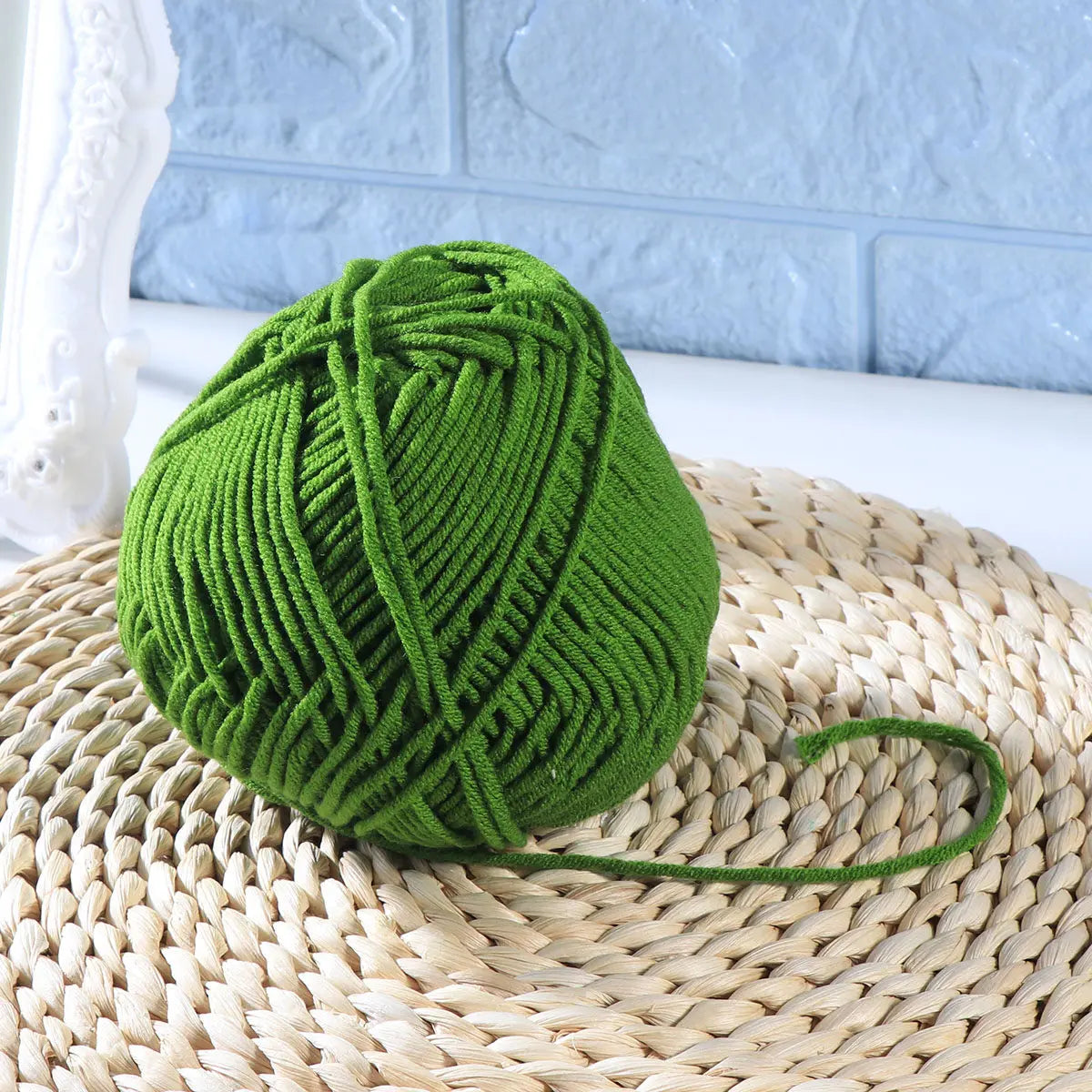 Crochet Chunky Milk Cotton Yarn, 50G Soft Warm Yarn, DIY Knitting for Sweaters, Hats, Scarves, Crochet Projects, Needle Felti