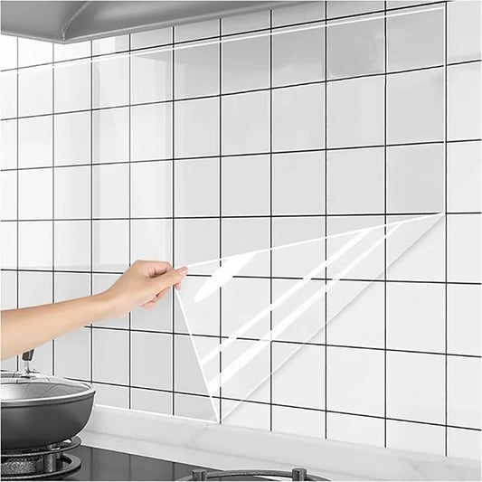 Transparent Wallpaper Kitchen Electrostatic Adsorption Protective Film Oil Proof Wall Sticker Decorative Film Wall Papers Hom