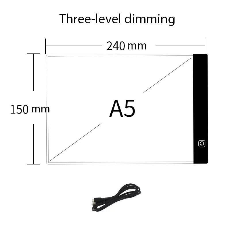 LED Photocopying Table Drawing Board Children's Light-transmitting Copying Table Brightness Adjustable Copy Board Painting To