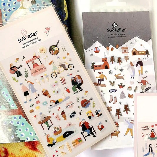 8-Sheet Quote Stickers For Journaling, DIY Art, Collage Album