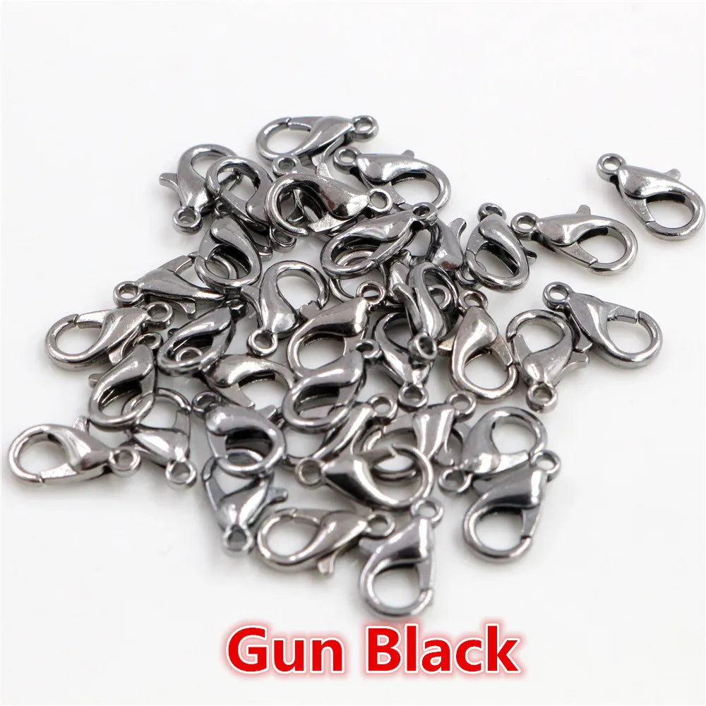 50pcs Small Metal Lobster Clasps Hooks for Necklace Bracelet Chains Connector DIY Jewelry Making Accessories Findings