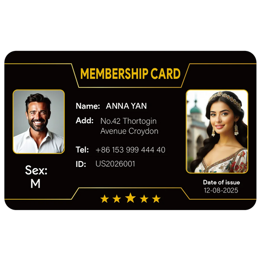 Custom 1 PCS Fan Club Membership Card PVC Plastic VIP Loyalty Card for Influencers Supporters Commemorative Worldwide Shippin