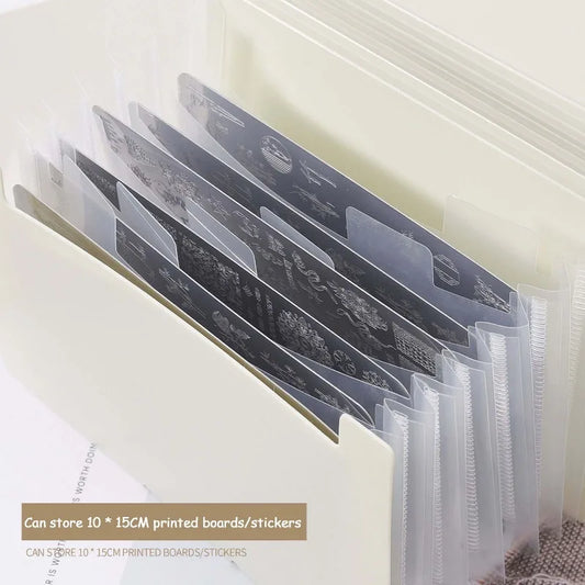 Nail Stamper Plates Storage Book, Foldable, Dust-proof and Scratch-resistant Nail Sticker Steel Plate Storage Album Bag Tool