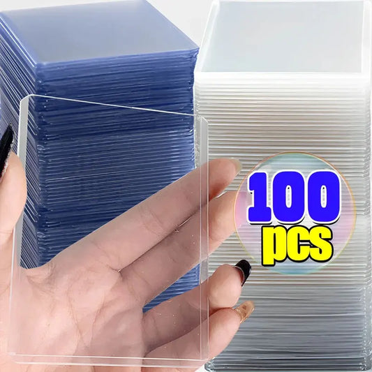 100/1pcs Card Sleeves Holder Game Cards 35PT PVC Hard Plastic Card Holder Toy Top Loaders for Protectors Trading Storage Gift