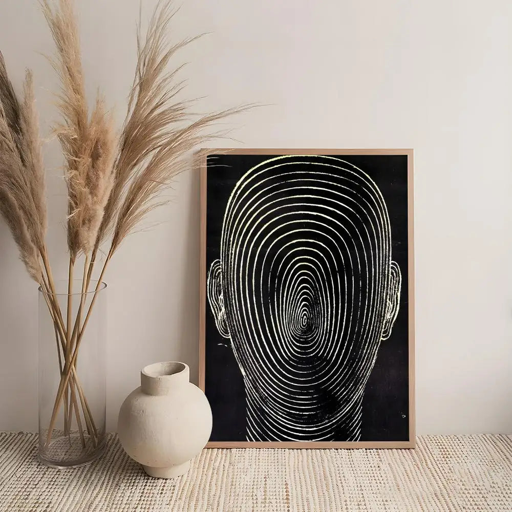 Art R-Retro Abstract Nourishing Soul Poster Premium Art Wall Decor, Simple Ornament for Living and Leisure Areas