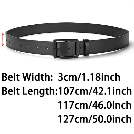 New Luxury Belt for Men PU Leather Belt Metal Pin Buckle Famous Brand Designer Waist Strap Belt for Jeans Plus Size