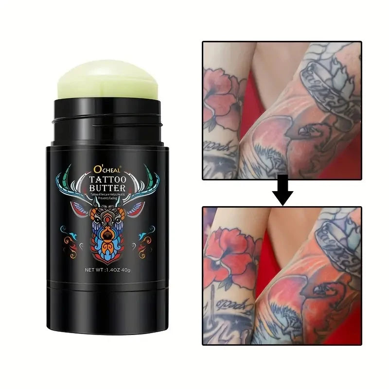 Tattoo care stick, color fixing, moisturizing, skin nourishing, gentle, tattoo embroidery, tattoo cream, rotating type