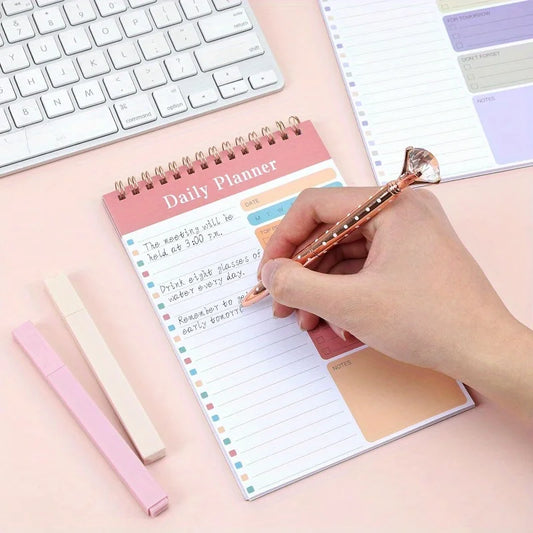 1PC Daily To Do List Notepad - 30 Laminated Sheets for Work, School, Fitness & Academic Goals Notebook - Perfect Back To Scho