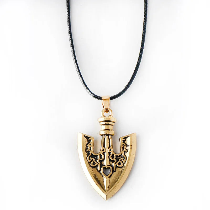 Anime JOJOS BIZARRE ADVENTURE Kujo Jotaro Arrow Metal Golden Choker Charm Gifts Keychain - A
