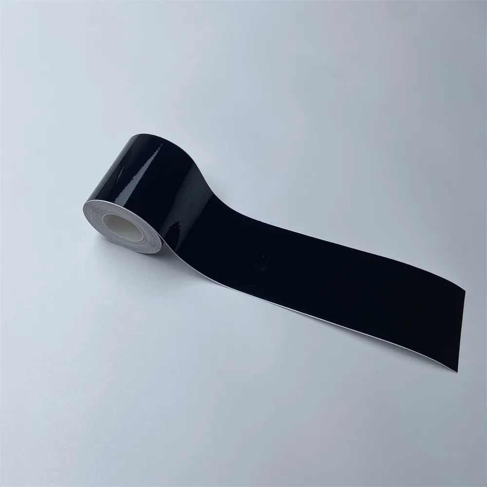 Car Stickers 3/5/7/10 cm Glossy Black Vinyl Wrap Stripe Adhesive Window Trim Film For Pillar Hood Roof Door