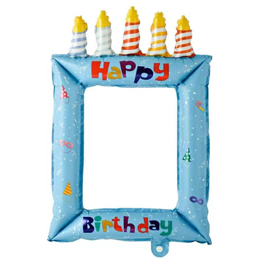 28inch Princess Theme Balloon Photo Frame, Selfie Photography Backdrop Prop Balloons, for Birthday Party Celebrations Decorat