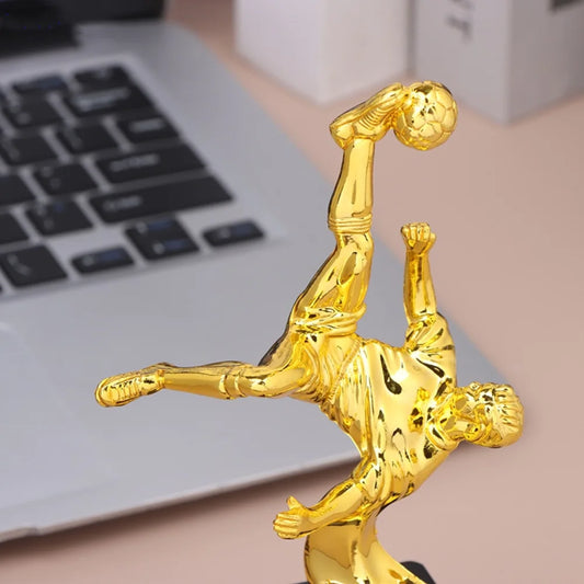 Children's Gold Trophy Awards Football Plastic Model Craft Souvenirs Competition Soccer School Rewarding Supply Small Prize C