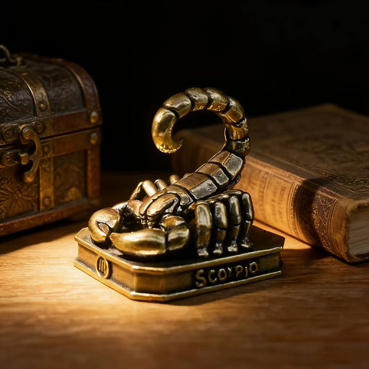 Handmade Brass Zodiac Signs - Vintage Constellation Statues, Home/Office Decor Collectibles