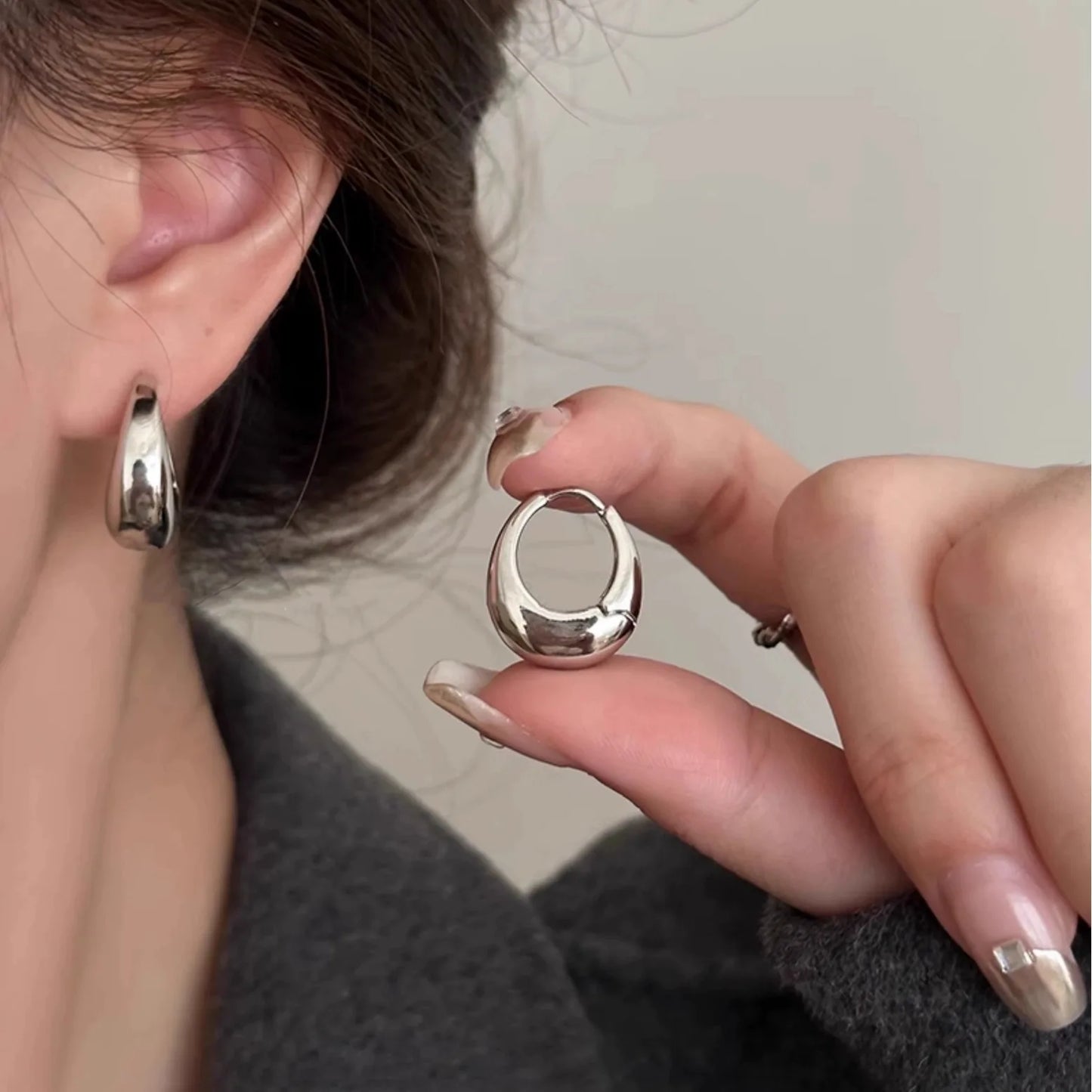 3 Pairs Stainless Steel Crystal Zirconia Hoop Earrings for Women Trendy Simple Gold Plated Circle Punk Earrings Piercing Jewe