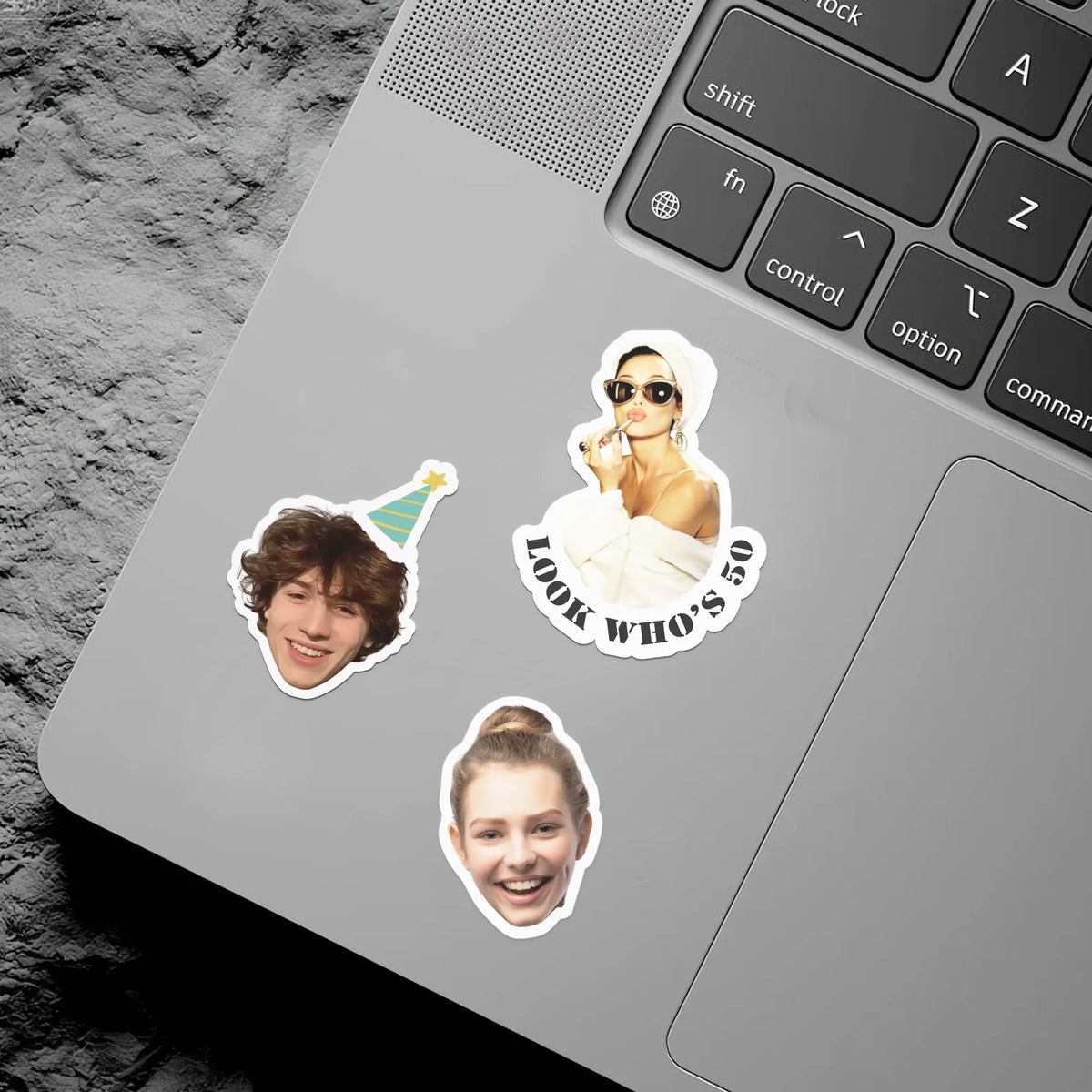 Custom Stickers PVC Waterproof Die Cut Vinyl Face Labels Round Personalized Sticker for Laptop Birthday Party Wedding Busines