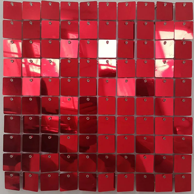 6-30Pcs Colorful Glitter Sequins Background Wall Panels Light Gold Square Shiny Panels Wedding Birthday Christmas Party Backd