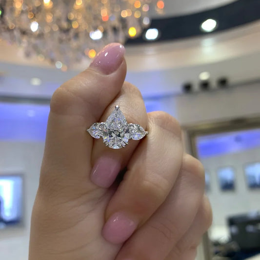 CAOSHI Simple Luxury Female Wedding Bands with Shinning Zirconia Stone Temperament Women Trendy Jewelry Delicate Promise Ring
