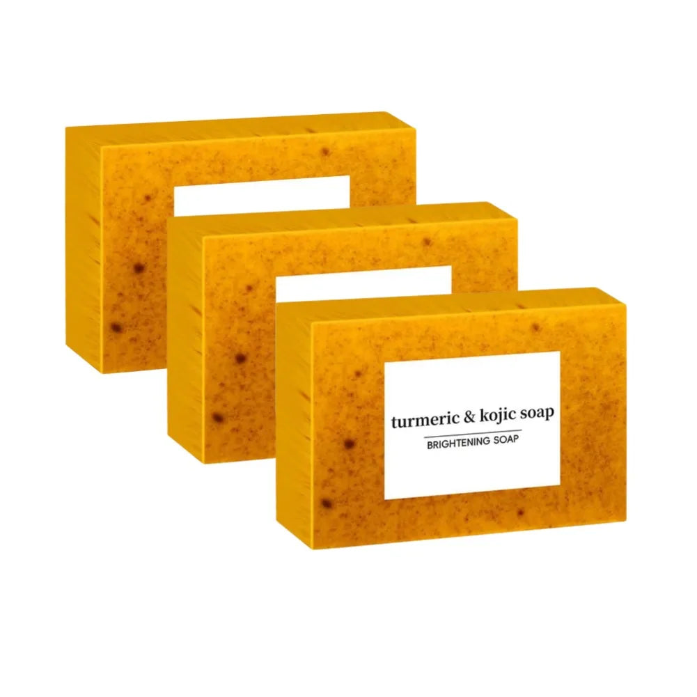 100g Turmeric Hand Made Soap, Lemon Kojic Acid Soap, Shower and Facial Soap Body Care 1/3/5pcs - 3pcs