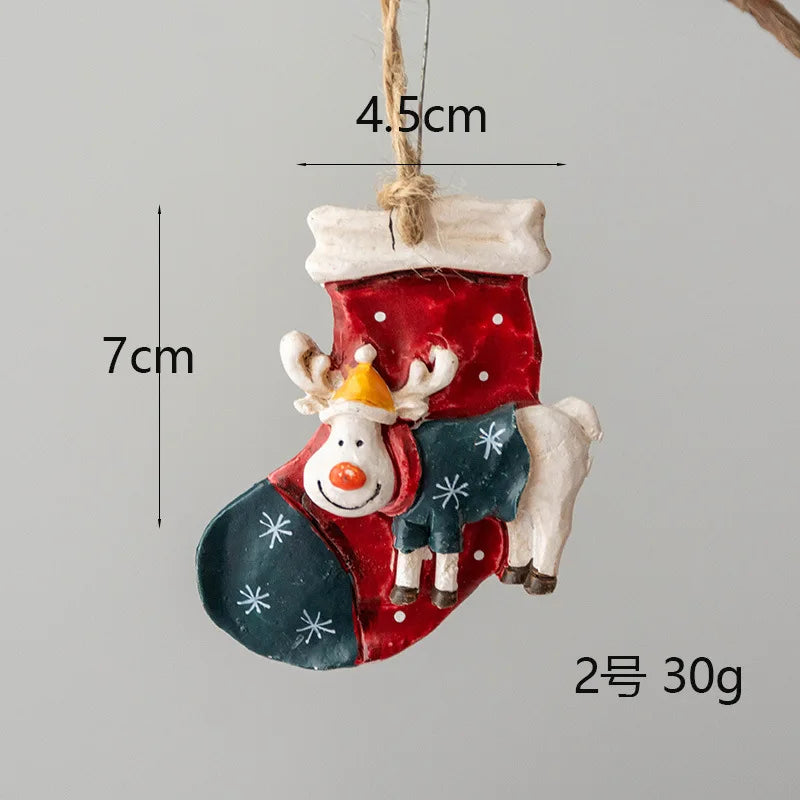 2022 Christmas Tree Decorations Christmas Resin Pendant Ornaments Home Decor DIY Kids Toys Gifts DIY Handmade Jewelry - 2