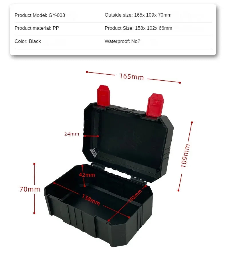 Plastic Tools Box Professiona Electrician Work Organizer Multifunctional Tool Box Storage Carpentry Tools and Accessories - G