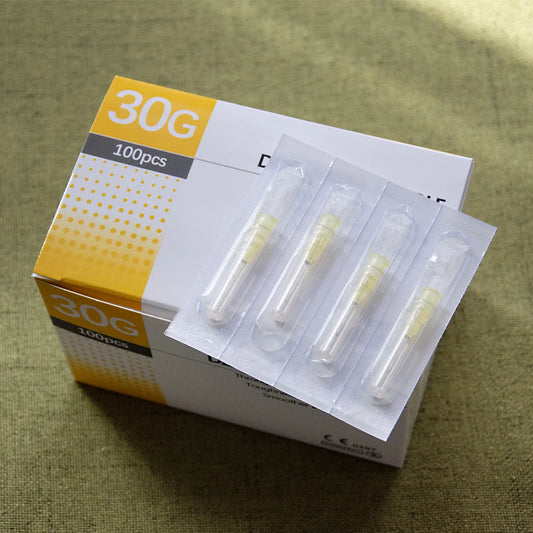 100Pcs 25G 27G 29G 34G 33G 32G 31G 30G Painless Small Superfine Beauty Needle Disposable Injection Piercing Needles 1.5/4/6/1