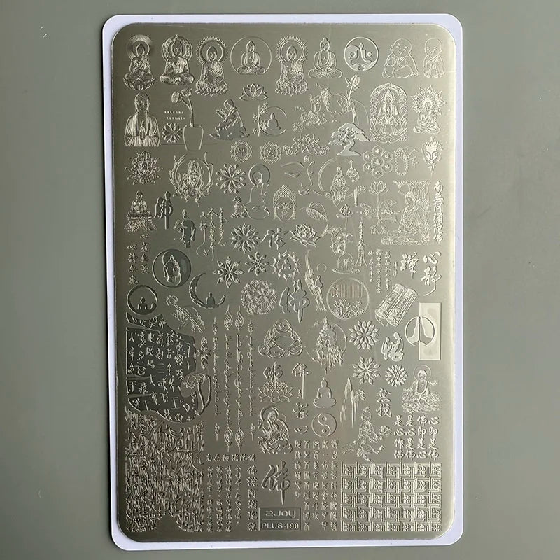XMQ NAIL ART STAMPING PLATES LACE DESIGNS IMAGEPLATES DENIM STYLE TEMPLATE - plus190