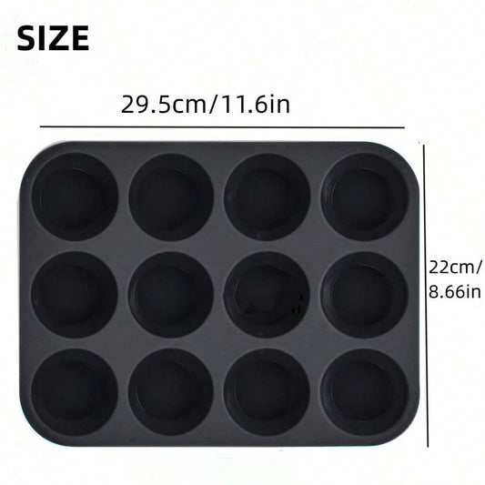 12 Holes Cupcakes Mold Non Stick Muffin Cupcake Silicone Mold Soap Chocolate Muffin Baking Pan Silicone Cake Mold Baking Tool