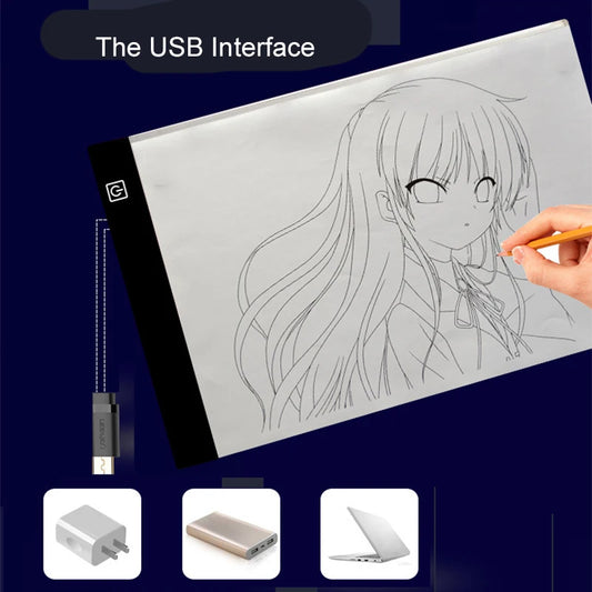 Led Drawing Copy Pad 3 Level Dimmable Board Table Animation Painting Educational Toys Gift Adjustable Light Notepad For Child